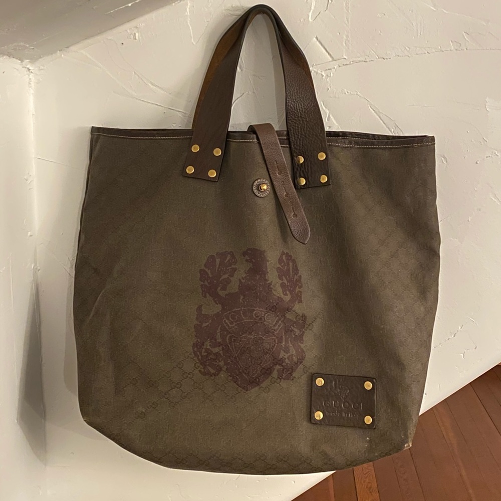 Gucci GG Big Canvas Shoulder Bag